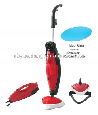 Rojo y Negro 3 en 1 Mopa de vapor Ultra La solución de limpieza definitiva